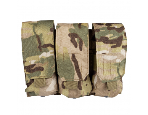 Подсумок (WoSport) для магазина АК-М4 тройной с клапаном (Multicam)